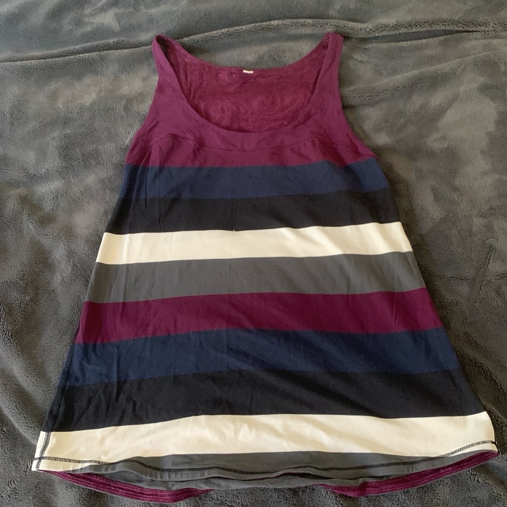 Lululemon Athletica Pink and Blue Sleeveless Tank Top
